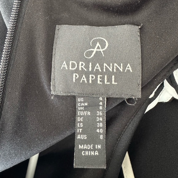 Andrianna Papell Kit Crepe Tie Neck Fit and Flare Dress - Picture 7 of 8